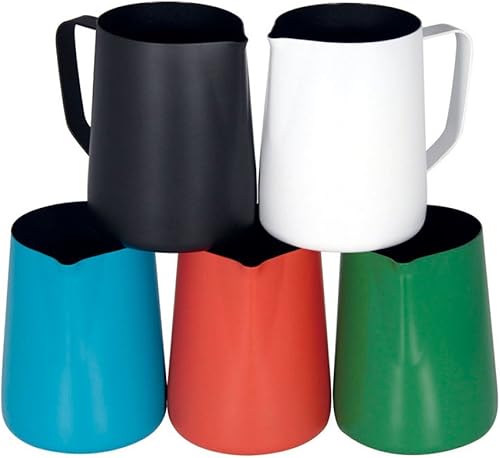 Miniatura 6 de Jarra de vapor de acero inoxidable de 20 onzas (20.3 fl oz), jarra de espuma de leche, crema para macchiato, capuchino, latte, para hacer arte,