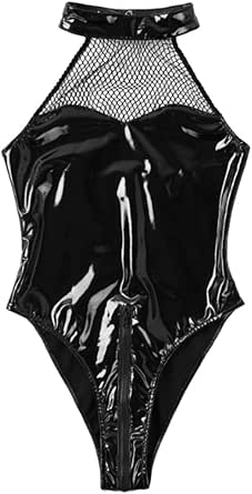 Robe Sexy Femme érotique Club libertin Grande Taille Cuir PU Robe