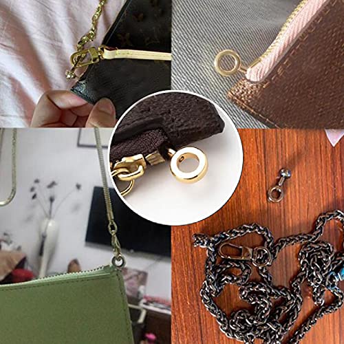 2Pcs Brass Ball Studs Rivets O/D Ring For Leather Crossbody Purse Craft Silver #TOP4