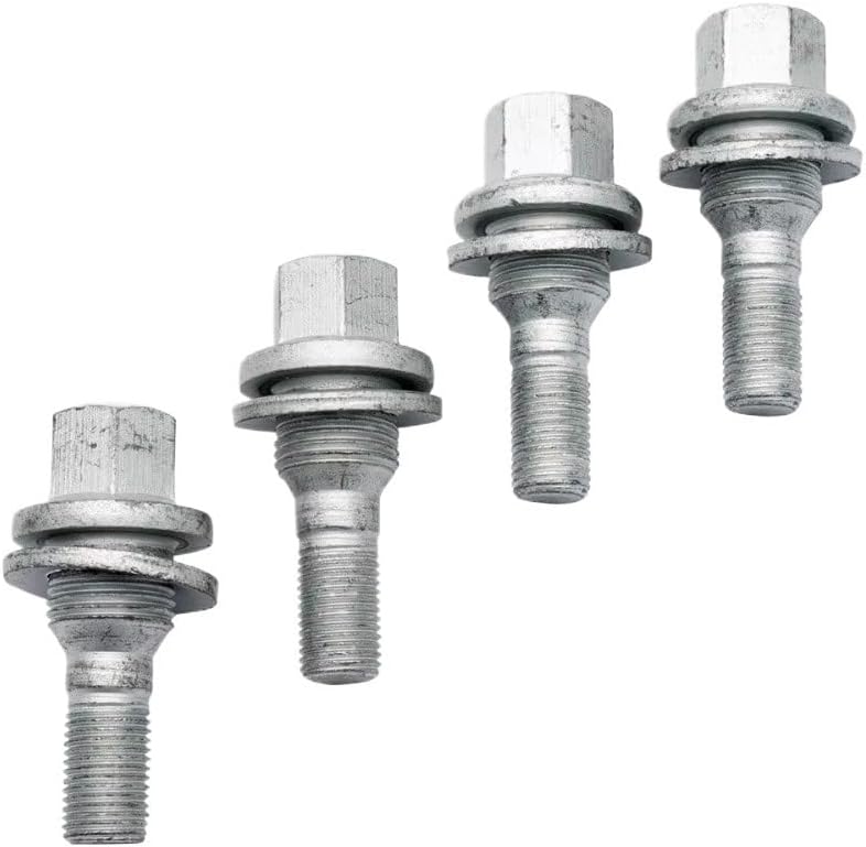 Wheel Lug Bolts Compatible with Peugeot for 106 for 1007 for 205 for 206 for 207 for 306 for 307 for 405 Wheel Bolts Nuts Screws Studs Alloy