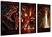 Produktbild Diablo 3-Teilig auf Leinwand, XXL riesige Bilder fertig gerahmt mit Keilrahmen, Kunstdruck auf Wandbild mit Rahmen