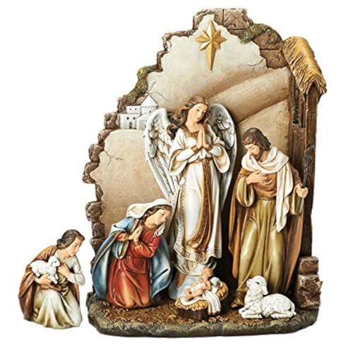 Christmas Decorations for The Holiday - 7 Piece Christmas Nativity Scene Set with Back Wall 66088 New - Decorations for Christmas sdf-418
