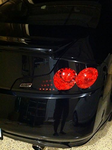 G35-BLK-06TL Fits: Infiniti G35 Coupe - Gloss Black GTR Style Vinyl Tail Light Overlay kit Film