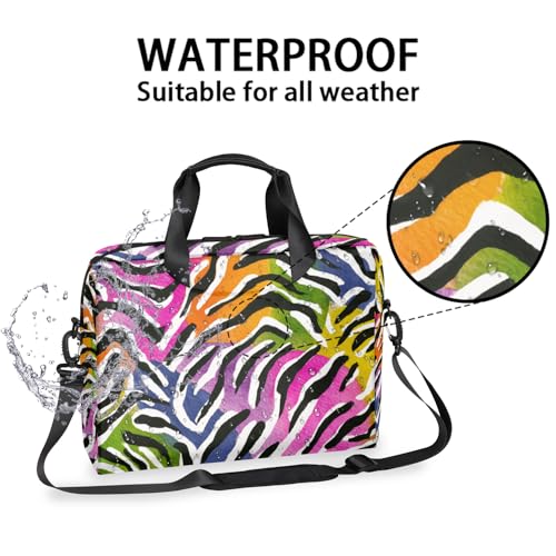 Bolsa para portátil 16" con diseño acuarela y cebra miniatura 2