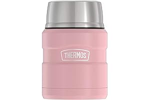 THERMOS ICON Vacuum-Insulated Food Jar, Matte Pink