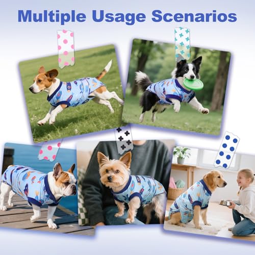 Image of CuteBone Recovery Suit for Dogs Cats After Surgery, Prevent Licking Dog Onesies Pet Surgery Recovery Suit Shirt Abdominal Wounds Bandages SSF11L