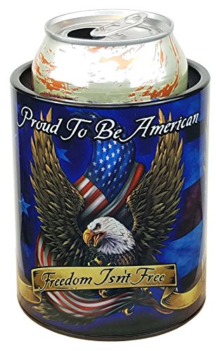 Keepzit Kooler Can Cooler Triple Eagles 12-16 Ounce Cans Bottles Hard Plastic