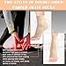 Geyoga 2 Pairs Ice Skating Socks for Women Tendon Heel Ankle Protector Padded Guards Ankle Sleeve Pad ski Splints(Beige Color)