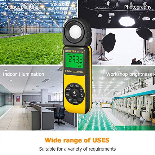 Btmeter Bt-881E Digital Illuminance/Light Meter, Measure Lights 0.01~300,000 Lux (0.01~30,000 Fc) Foot Candles, Par Meter Luxmeter For Plants Aquarium Light Tester #TOP7