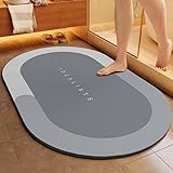 Diatomaceous Earth - Alfombrilla de baño súper absorbente, de secado rápido, antideslizante, para ducha y fregadero, fácil cuidado, ideal para decoración del hogar, 18 x 80 x 120 cm