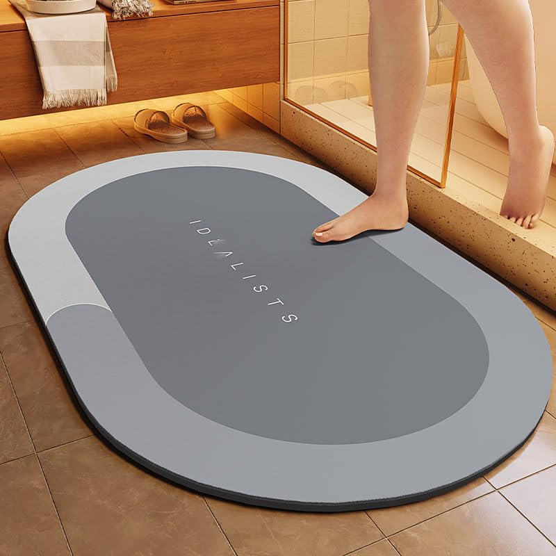 Tapis de bain anti-glisse en terre de diatomées pour éviter les flaques d'eau sur le carrelage