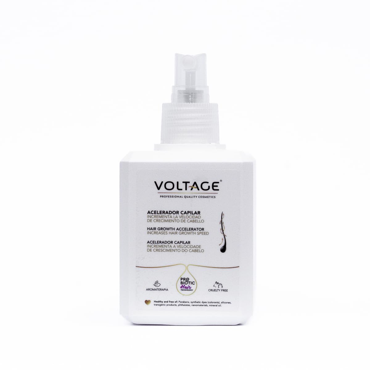 Voltage Cosmetics - Acelerador Capilar - 200ml - Estimula Crecimiento de las Fibras Capilares - Prebiotic Hair Technology - Protección del cuero cabelludo