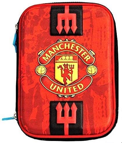 Pencil Boxes for Boys FCB Football Club 3D EVA Hardtop Pencil Pouches for Girls and Boys (Manchester United F.C)