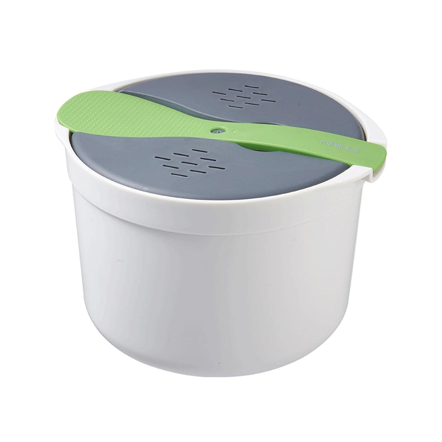 Microwave Rice Cooker 2L Microwave Rice Steamer Pasta Cooker with Strainer Non-stick Food Grade PP Rice Cookware Full