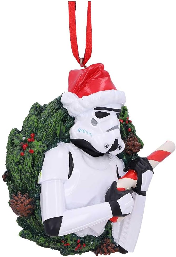 Nemesis Now Stormtrooper Wreath Hanging Ornament 9cm, Resin, White, Officially Licensed Stormtrooper Merchandise, Stormtrooper Christmas Decoration, Cast in The Finest Resin, Expertly Hand-Painted