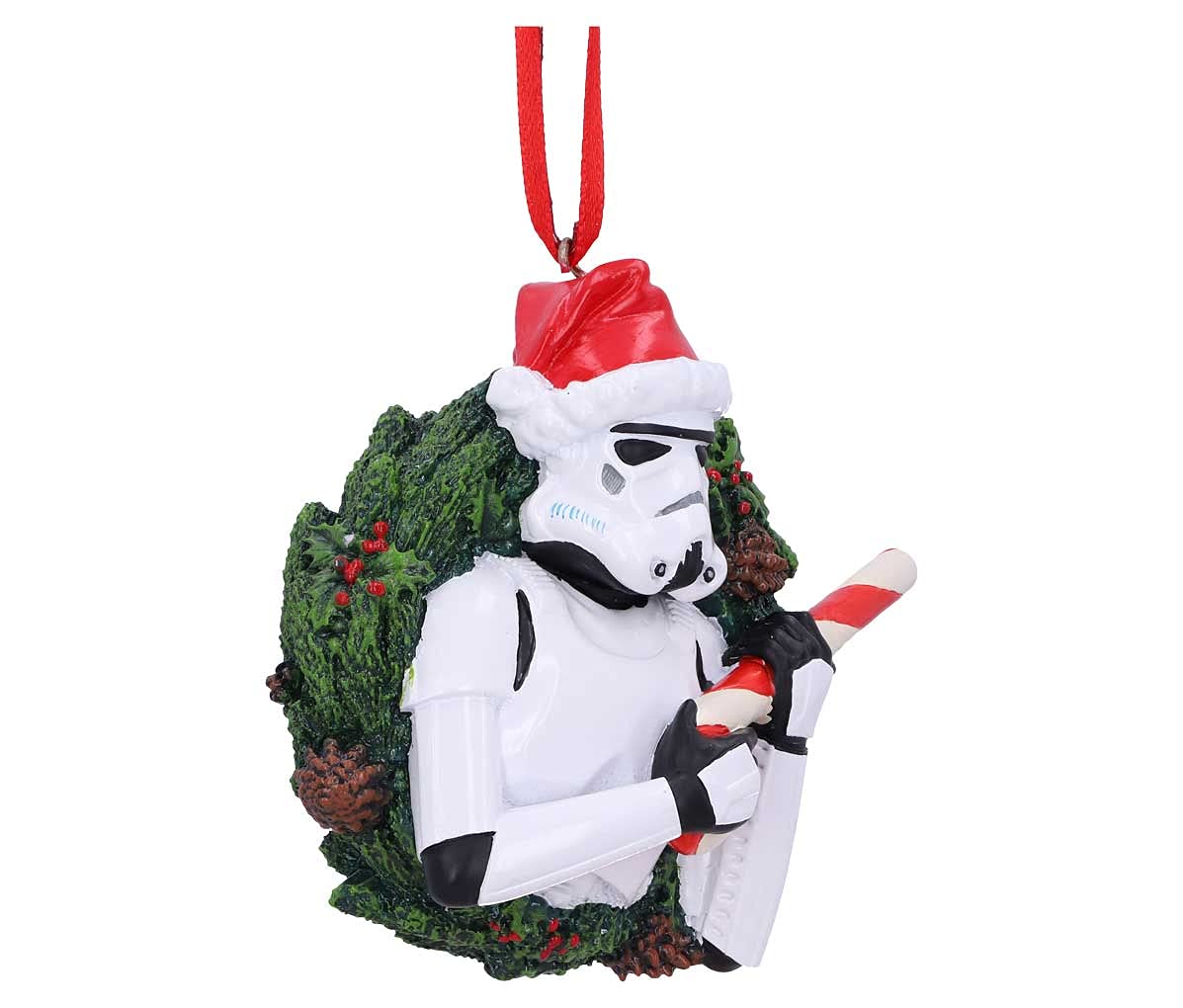 Nemesis Now Szturmowiec wieniec wiszący ornament 9 cm, żywica, biały, oficjalnie licencjonowany produkt szturmowca, dekoracja bożonarodzeniowa, odlewana w najlepszej żywicy, fachowo ręcznie malowana