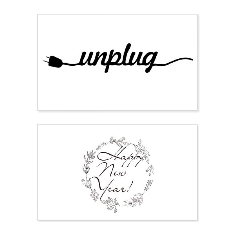 Tarjeta de Año Nuevo Unplug ideal para regalo con mensaje de bendición 5