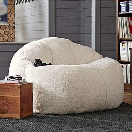 Sack Bean Bag for Adults Kids Teens Big Lamb Velvet Bean Bag Sofa Set Lazy Sofa Bed unfilled Children's Adult Balcony Corner Fluffy Cushion （Does not Contain Filler） ( Color : 80x100CM Single )