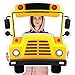 VictoryStore School Bus Photo Booth Frame - 35x38 Inch Selfie Prop for Parties, Graduations, and Events - Durable Plastic Frame for Capturing Memories