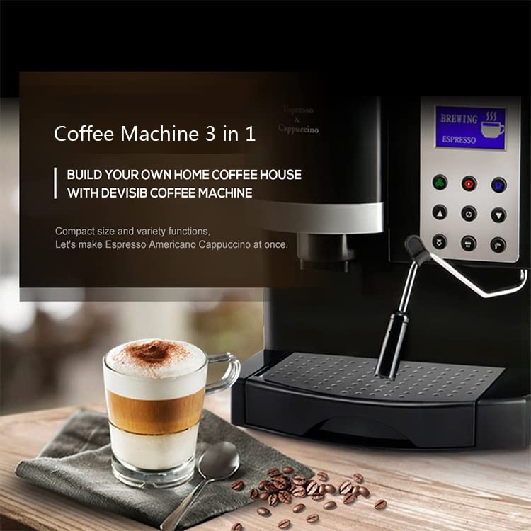 GLJTUO Home Automatische Kaffeemaschine Schleifpumpe Brauen Einteiliges Latte Italian Amen Dampfmilchaufschäumer – Bild 6