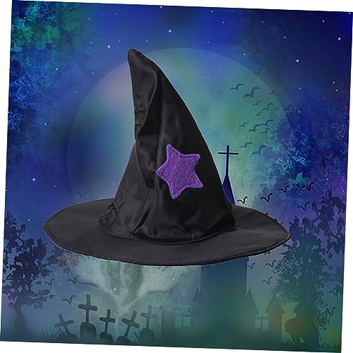 Hohopeti acessórios para festa chapéu de mago chapéu preto roupa preta chapéu de bruxa de cachorro c