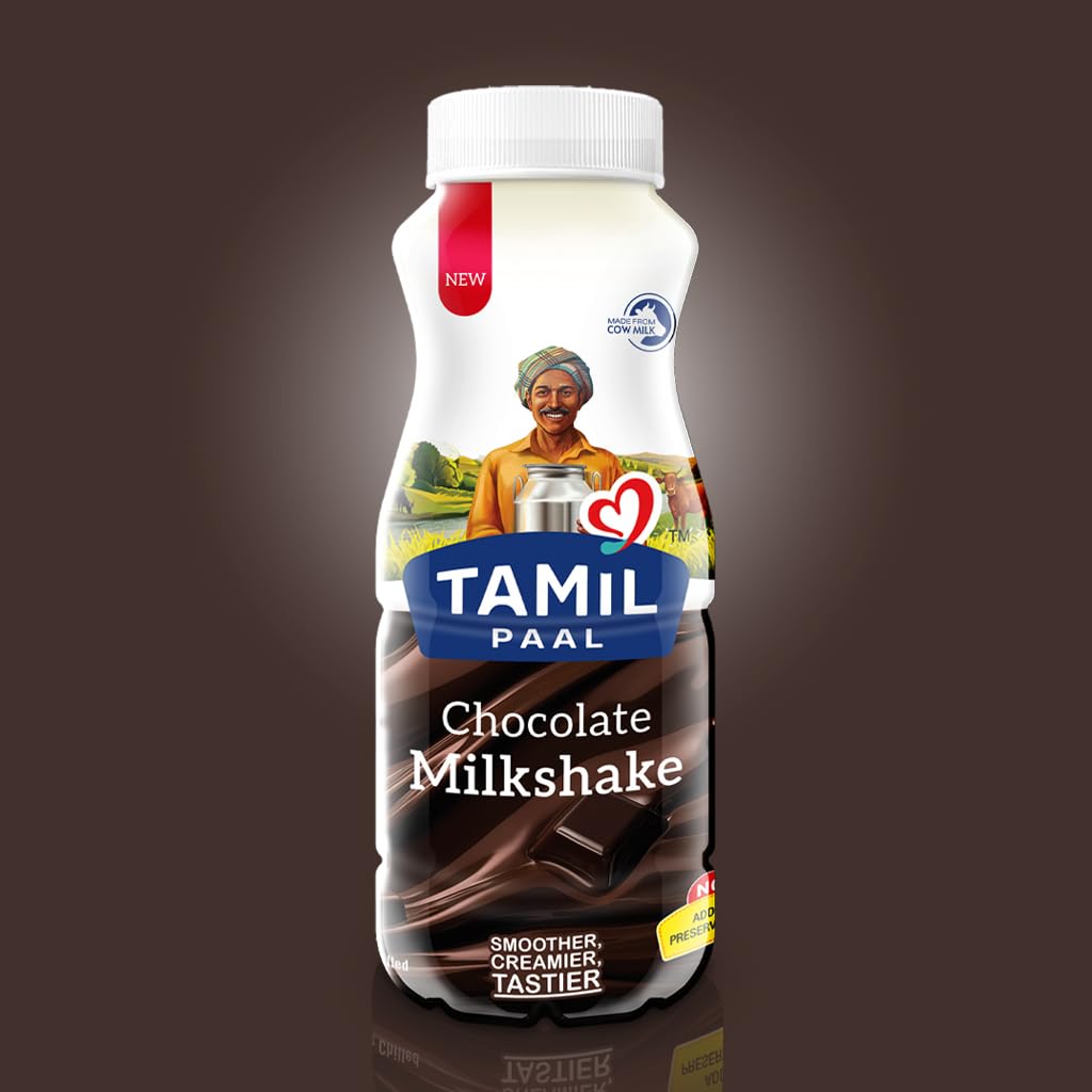 Tamil Paal Chocolate Milkshake, 200ML (Pack of 6) | High Protein, Real Milk, Creamy, No Added Preservatives-image-13