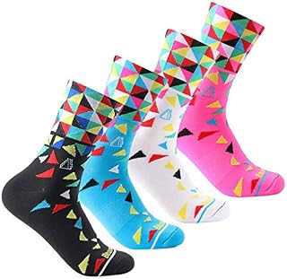 Compressprint Men and Women Cycling Socks 4 Pairs Sports Socks Comprssion Running Socks