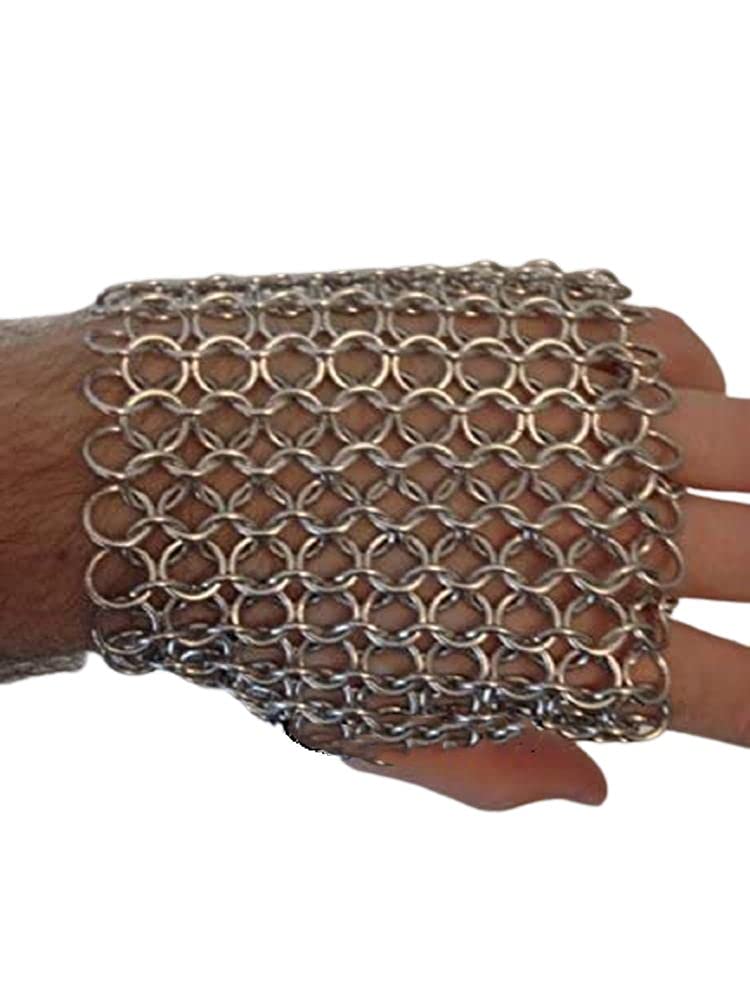 NauticalMart Nickel Free Aluminum Fingerless Chainmail Metal Silver Steel Armor LARP Fantasy Costume