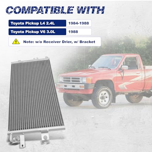 Image of Air Conditioning A /C Condenser Compatible with Toyota Pickup # 3931, 8846089109