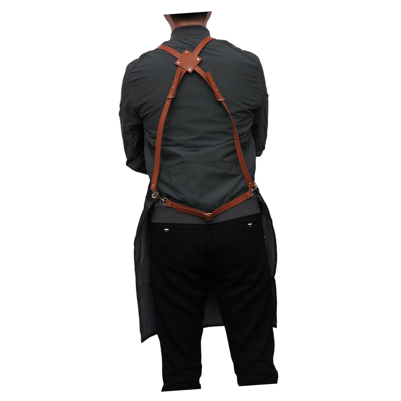 Holibanna 1pc Baber Apron Multi Use Pocket Apron Yellow Barrette Eye Patches for Adults Hairdressing Barber Apron Backpacks Doughnut Professional Haircut Apron Strap Korean Version