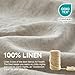 Simple&Opulence 100% Linen Duvet Cover Set, 3 PCS Natural French Flax Linen Duvet Cover Queen Size, Breathable Soft Comfy Linen Bedding Comforter Cover with 2 Pillowcases(Linen, 88