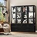 BROTTAR Display Cabinet with LED Lights, Curio Storage Cabinet with Acrylic Doors & 2 Drawers, 67
