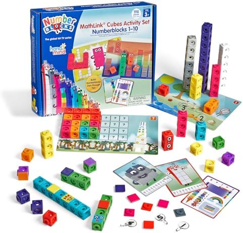 （07:00時点） Numberblocks MathLink Cubes ナンバーブロックス 1-10 キューブ 100個入り アクティビティセット 算数おもちゃ 日本語ガイド付き 3歳 93417-J 正規品
