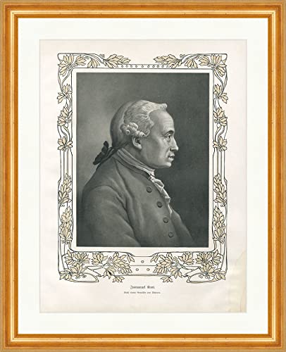 Immanuel Kant - Cuadro con diseño de trenza y lazo BS (25 enmarcado) facsímil
