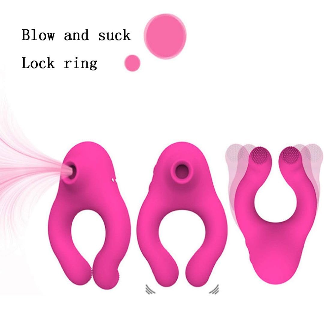 Anillo vibratorio masculino retrae la eyaculación Jūgūȅtȇš Erótìcṏš el más vendido Peņe Ānillo para Parejas, Mujér Ẹsțimulạdór Ŝuçciónạdor de Pezon Hombres jugete de moda, con 7 Modos de Vībraçióņ