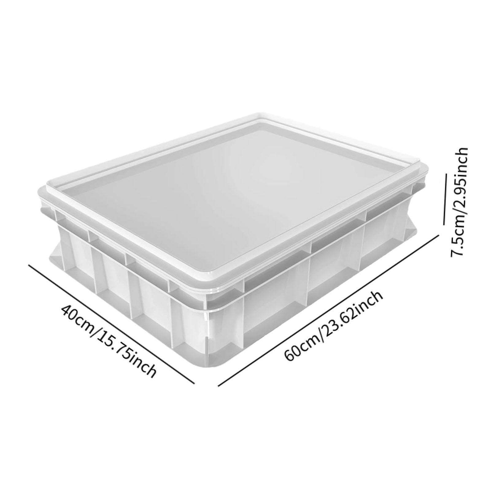 Caja para, Multiusos, para Almacenar Alimentos, Contenedor Apilable, Ideal para Restaurantes, Refrigeradores, Cocina, 60x40x7.5cm