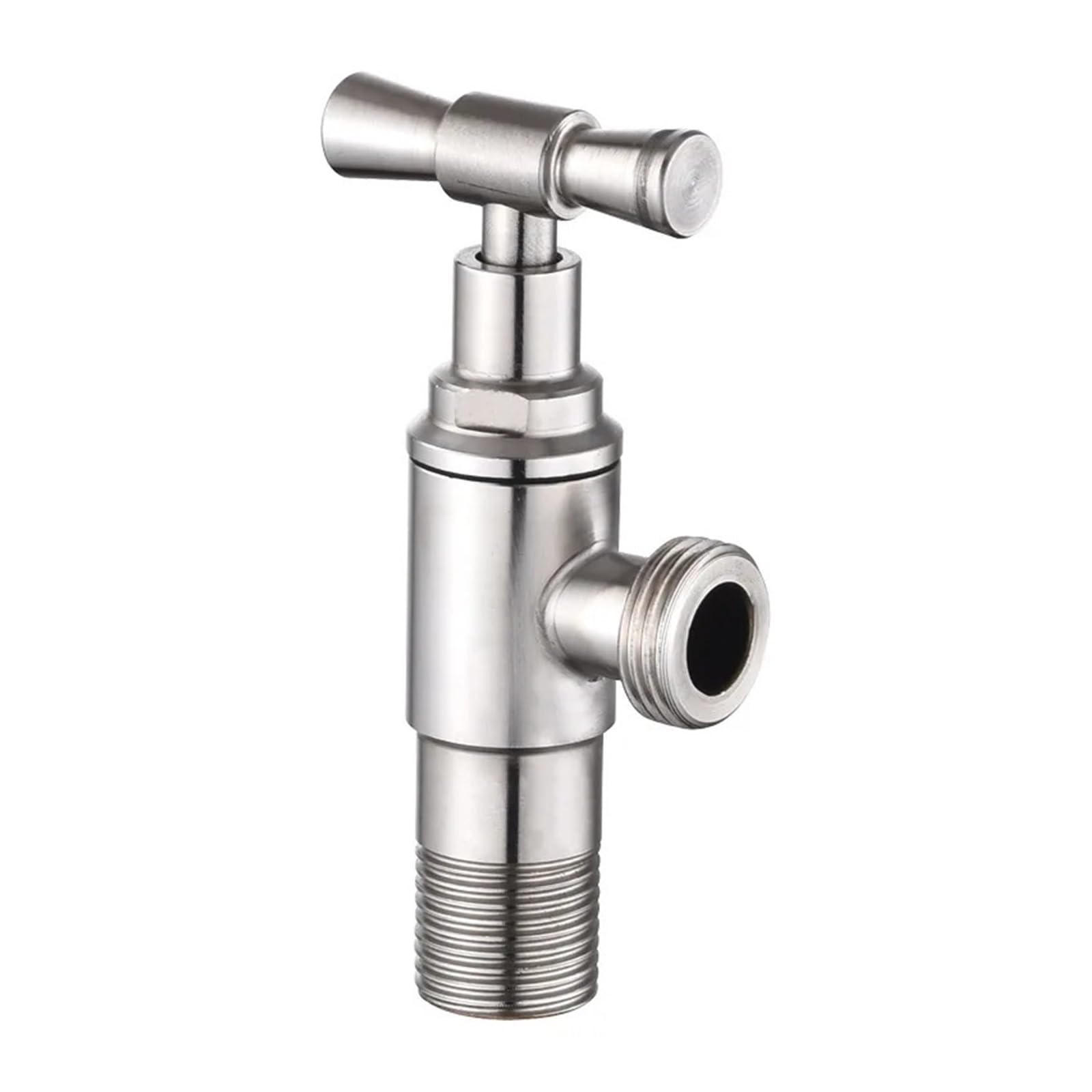 Vanne d'angle G1/2 en acier inoxydable, robinet d'arrêt d'eau domestique pour toilettes
