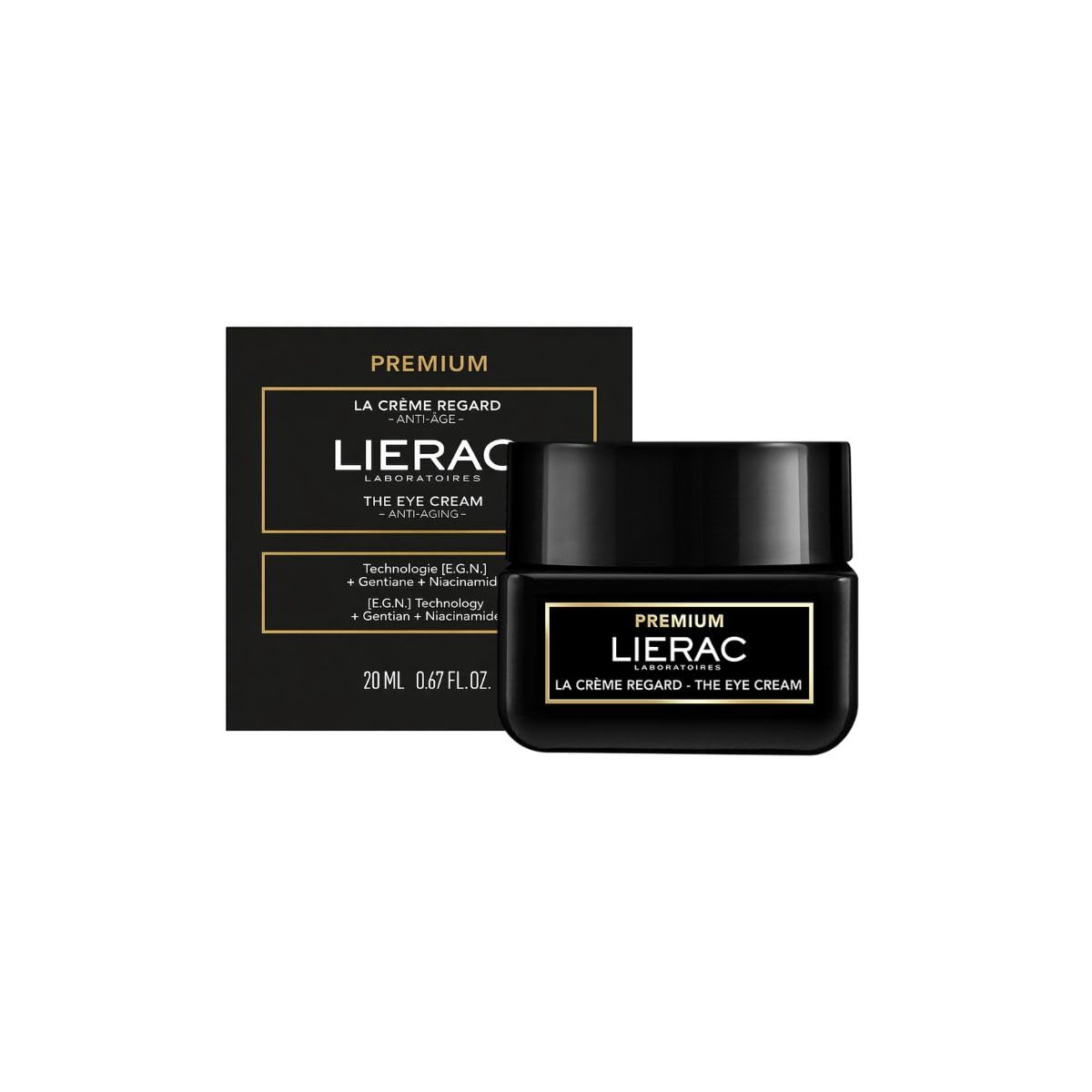 Lierac Premium Crema Contorno Occhi Levigante, Riduce gonfiori e occhiaie, Occhi Sensibili, Formato 20 ml