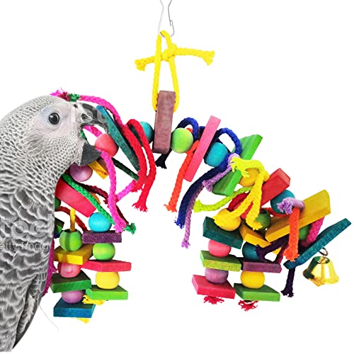 SunGrow Colorful Chewing Bird Toy