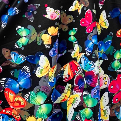 Girl's Dresses Summer Cold Shoulder Butterfly Printed Party A Line Swing Casual Dress 9-14 Years4