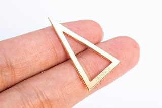 5 Oblique Triangle Connector Charms Light Gold Tone
