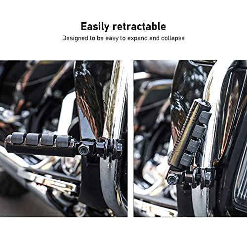 Hlmt Highway Pegs Motorcycle Foot Pegs Foot Rest (Black) Fit For Harley Road King Street Glide Honda Suzuki Kawasaki Yamaha Engine Guard Footpegs,Hxl003 #TOP4