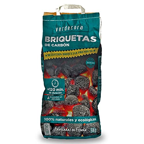 Briquetas De Carbón Premium Verdecora 5 Kg (Portes Incluidos)