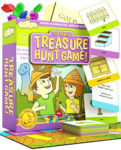 Treasure Hunt Game for Kids Outdoor Indoor Pirate Games - Scavenger Hunt Game for Children 3 - 4 - 5 - 6 - 7 - 8 - Camping Game and Find It Game with Cards - Rainy Day Bingo Activities – Family Fun