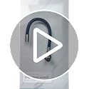 Image of InArt Wall Mounted Kitchen Sink Faucet, 304 Stainless Steel Flexible Kitchen Tap with 450 mm Matte Black Swing Spout, Single Lever Aerated Flow, Brushed Finish, 5 Year Leakage Warranty