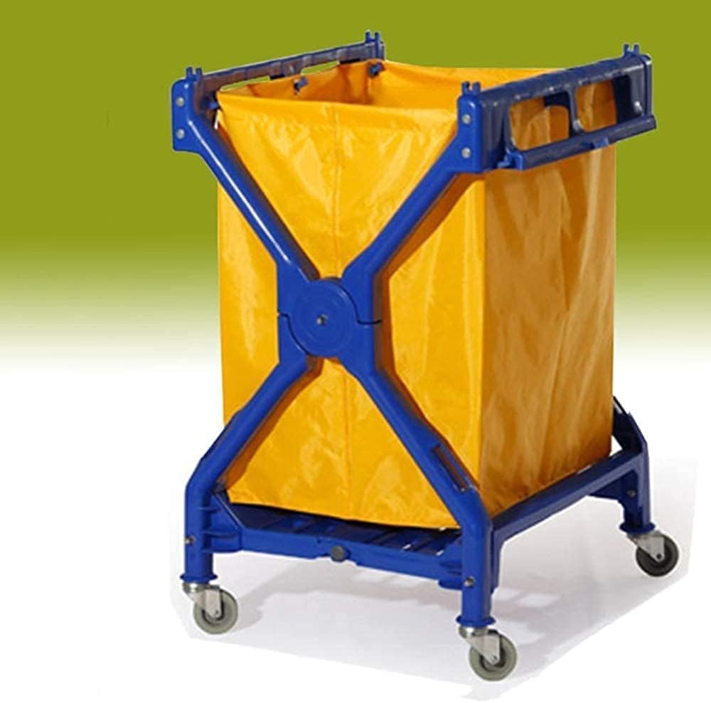 Carro De Recogida De Ropa con Diseño Plegable para El Servicio De Lavandería Y Limpieza De Ropa De Hotel. Carro Portátil Y Móvil para El Trabajo En La Lavanderí