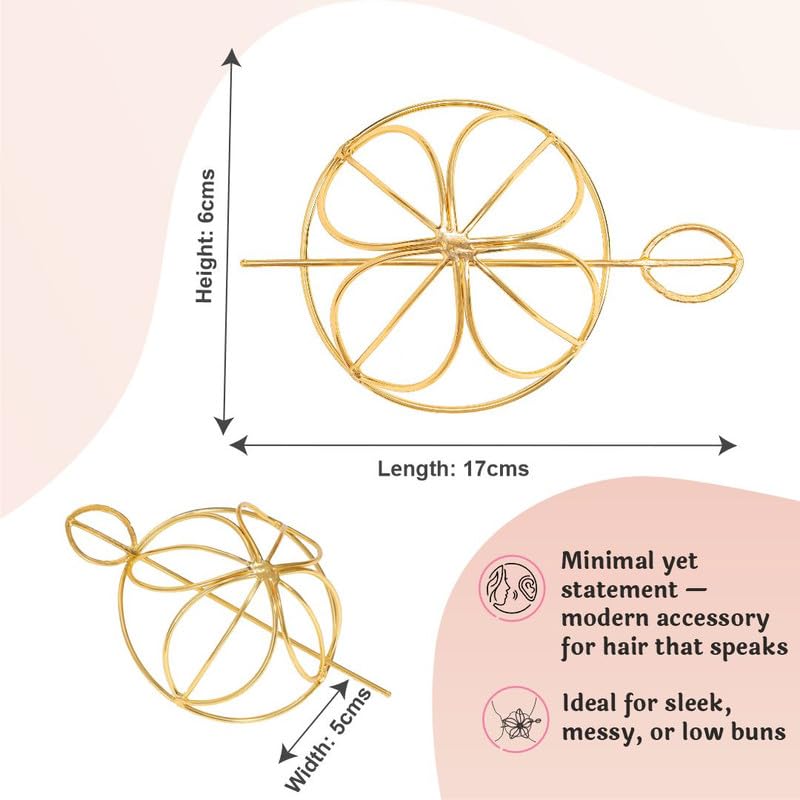 Image of Hair Drama Co. Coil Style Bun Holder with Stick | Womens Bun Holder Hairpin Slide Stick Hair Accessories | Traditional Hair Bun Accessories for Women