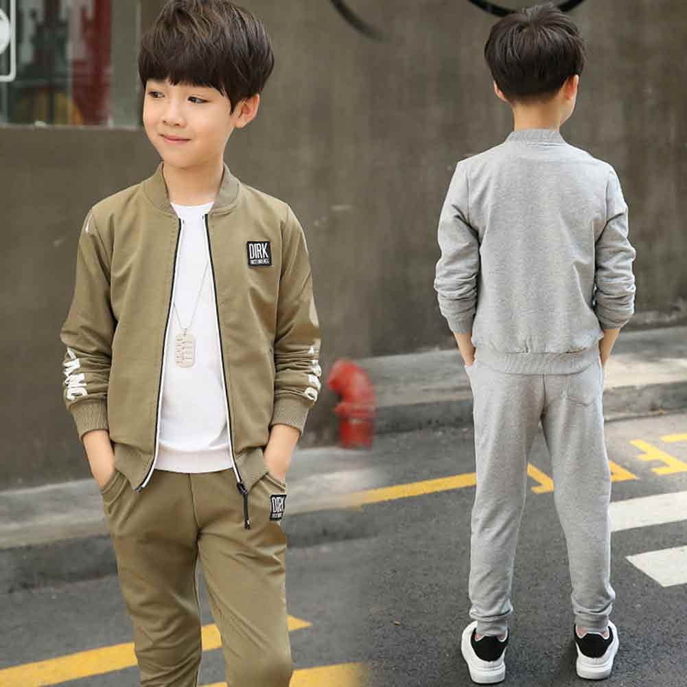 Kinder Jungen 2tlg Bekleidungsset Zweiteiler Sportanzug Trainingsanzug Jogginganzug Freizeitanzug Outfit-Set(Trainingsjacke+ Trainingshose) für Frühling & Herbst