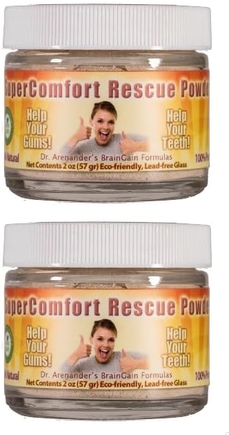 2-Pack - Rescue Powder Duo - Rescue Tooth & Gum Powder - Whitens- Improves Oral Health That Reduces Gum Recession, Plaque, Gingivitis, Bleeding Gums, Tooth Pain