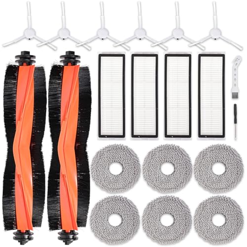 20 Piezas Accesorios Para Xiaomi X20 Y X10 , Repuestos Para Dreame L10s Ultra L10 Ultra Con 2 Cepillos Principales, 4 Filtros, 6 Paños Mopa, 6 Cepillos Laterales, 1 Destornillador, 1 Cepillo Limpieza